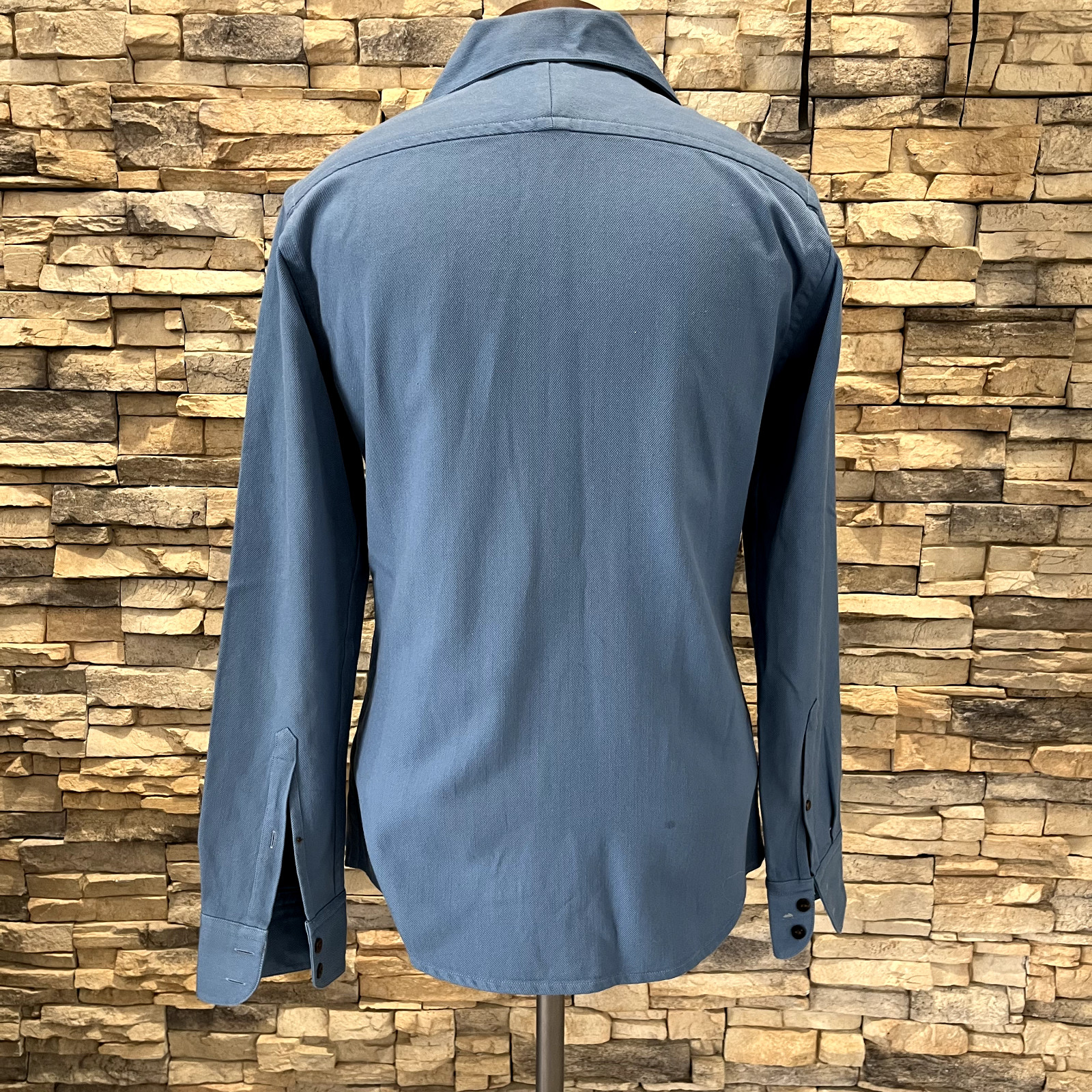 Dunhill London Wool/ Cotton Mens Blue Vintage Shirt Jacket – Size M