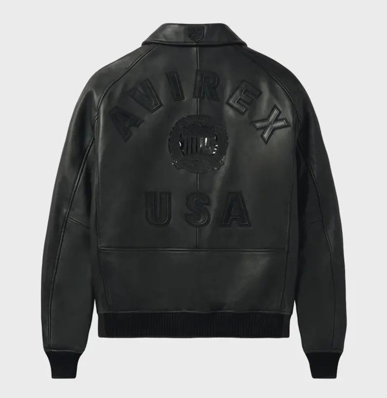 New Men Avirex Genuin Leather Bomber Jacket Iconic USA Design Personalized Gift
