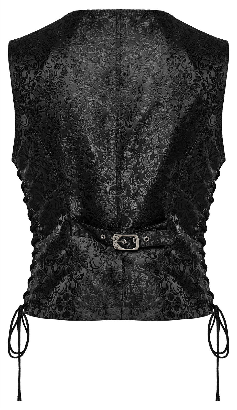 PUNK RAVE Men Black Steampunk Gothic Vampire Visual Jacquard Vests Waistcoat