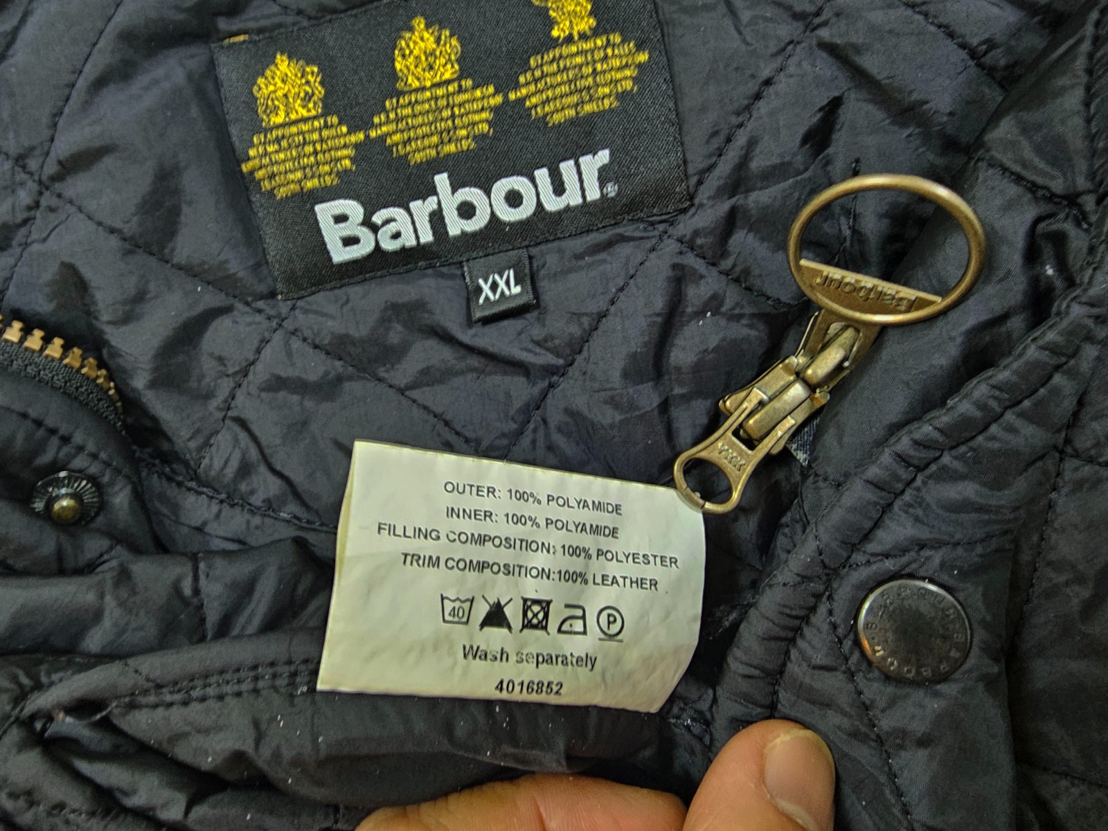 *HOT Men’s BARBOUR @ CHELSEA SPORTS QUILTED Corduroy Collar Zip BLACK Jacket XXL