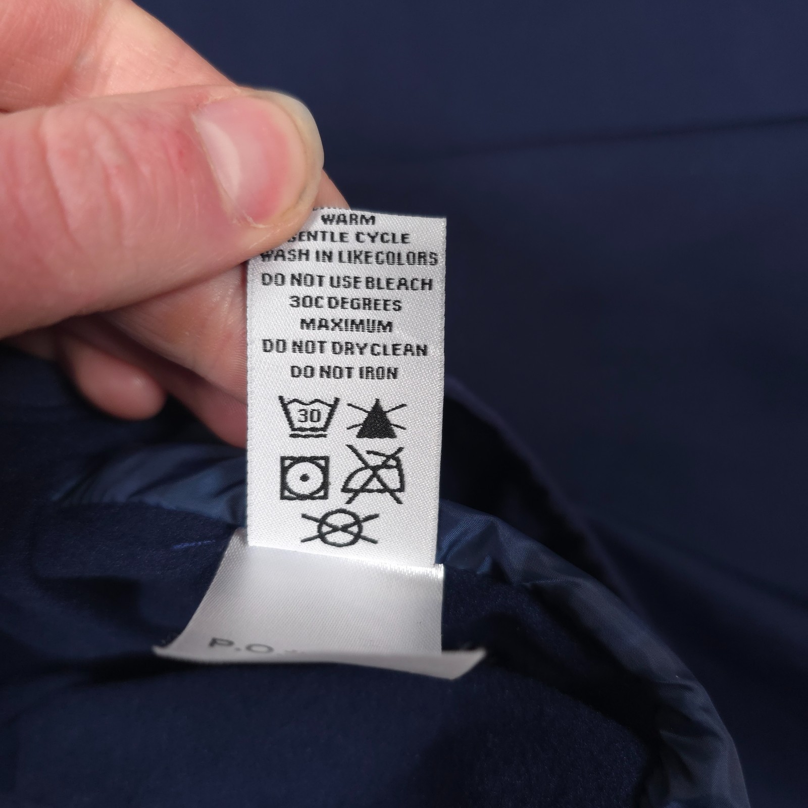 Straight Down Patton Puffer Jacket Mens M Indigo Quilted Full Zip Golf Hiking