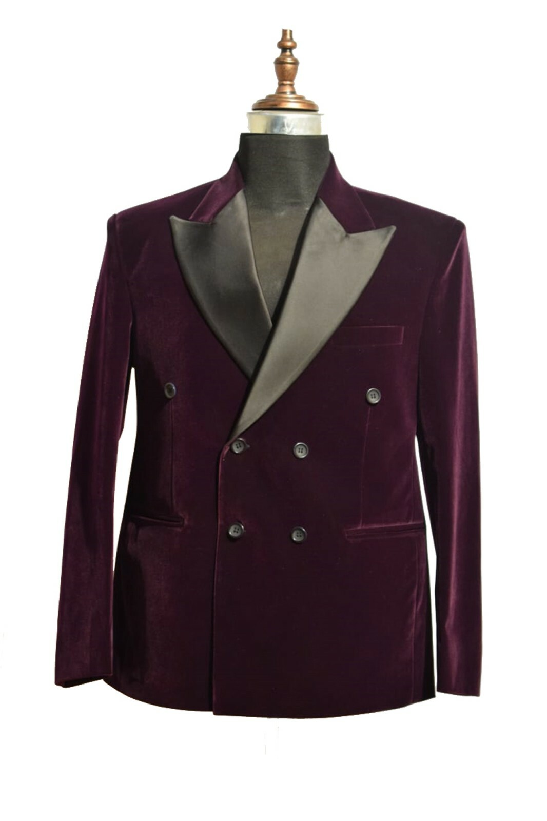 Men Purple Smoking Jacket Designer Elegant Wedding Party Wear Tuxedo Blazer Coat