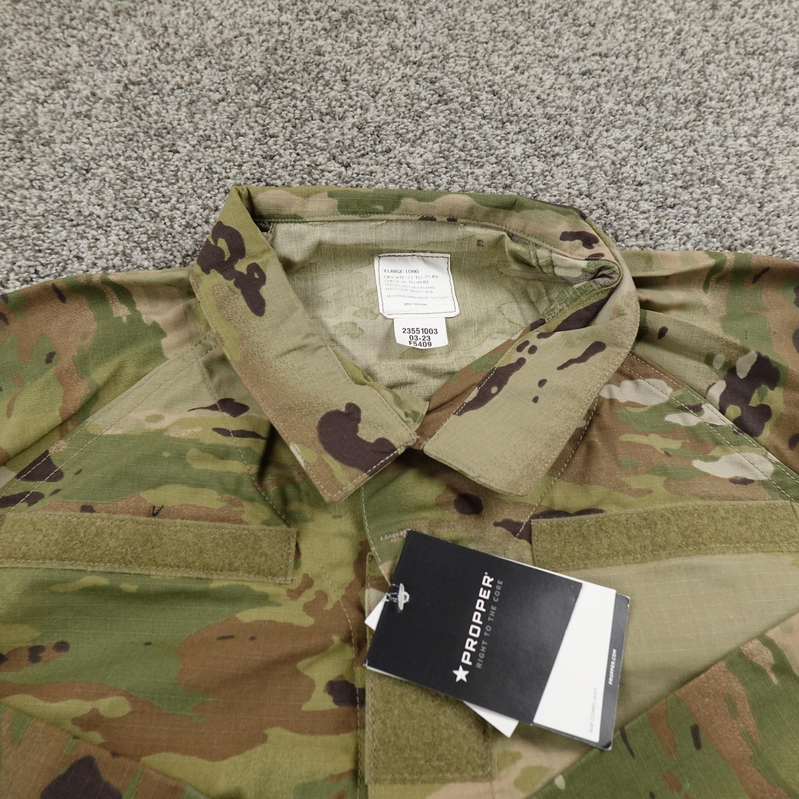 NEW Propper Jacket Mens XLT Multicam OCP Camo IHWCU Improved Hot Weather Coat