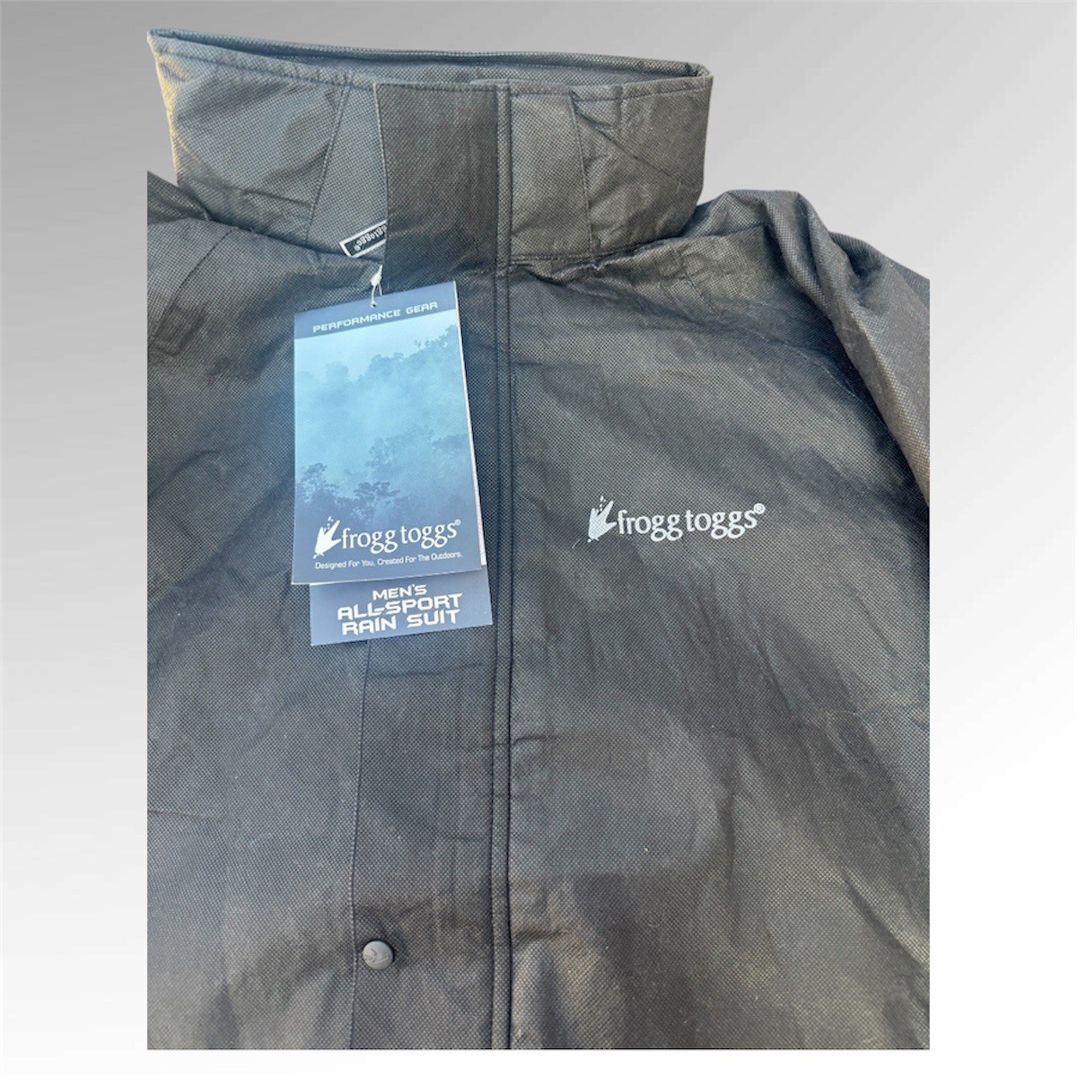 Frogg Toggs Road Toad Rain Jacket Mens Small LBlack FT63132-01 Polypropylene