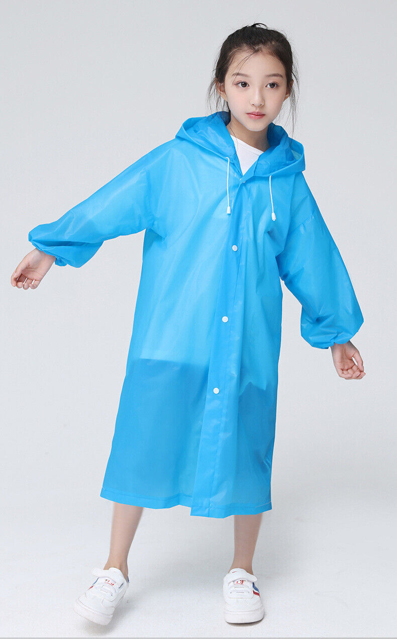 Unisex Adult Waterproof Raincoat Rain Coat Hooded Jacket Poncho Rainwear Camping