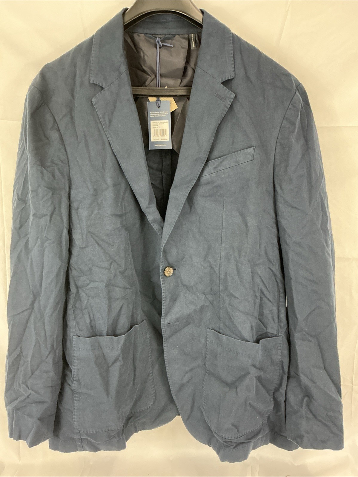 Faherty Reserve All Season Blazer Men’s XXL Navy Jacket Linen Cotton