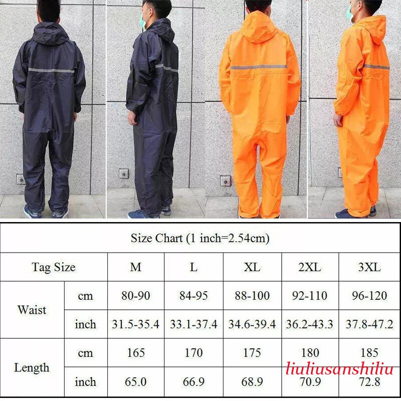 Conjoined Rain Suit Motorcycle Waterproof Raincoat 1 Piece Men Fashion Work