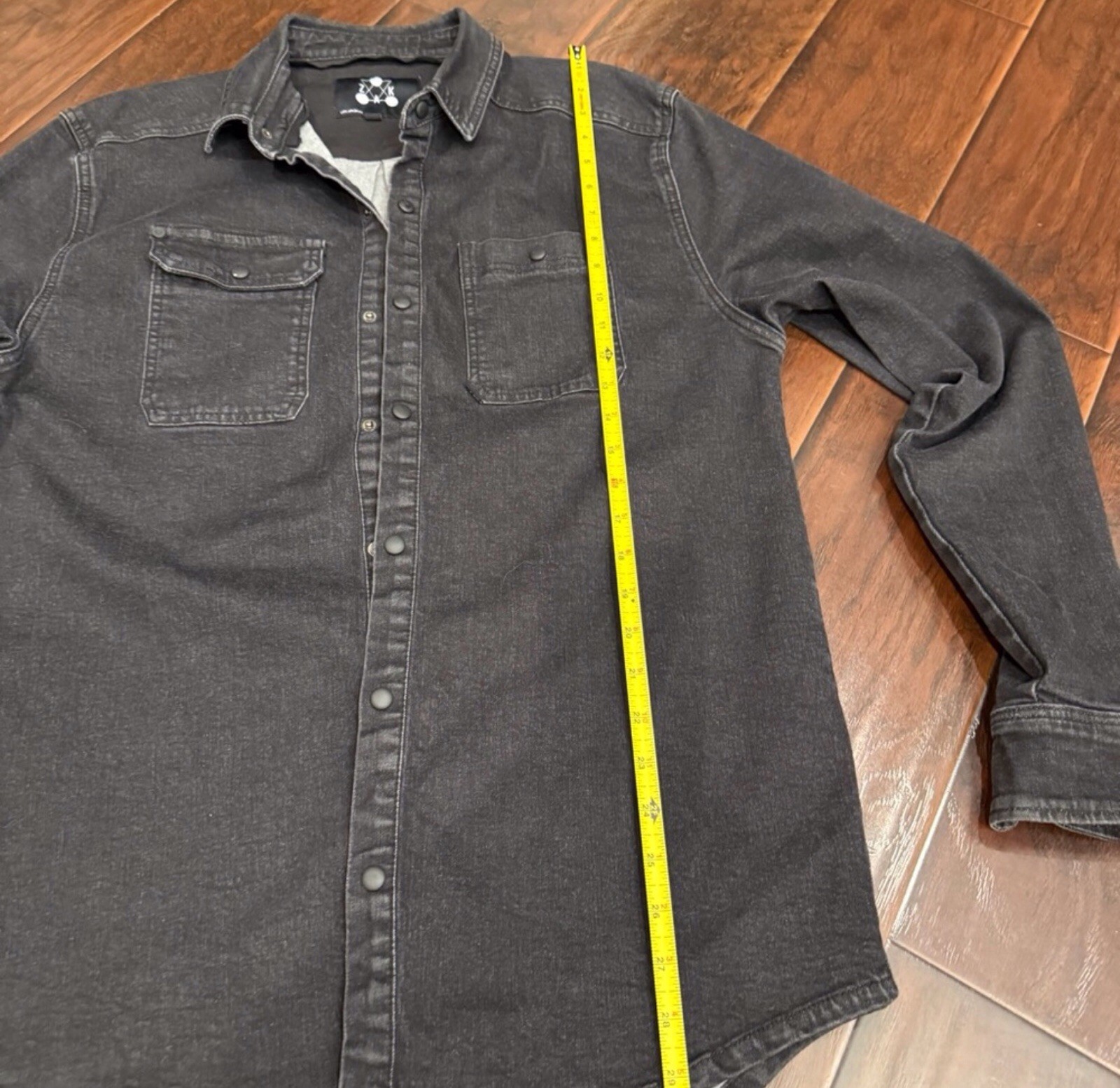 Men’s ZAK Los Angeles Black Button-Front Shirt Jacket…XL