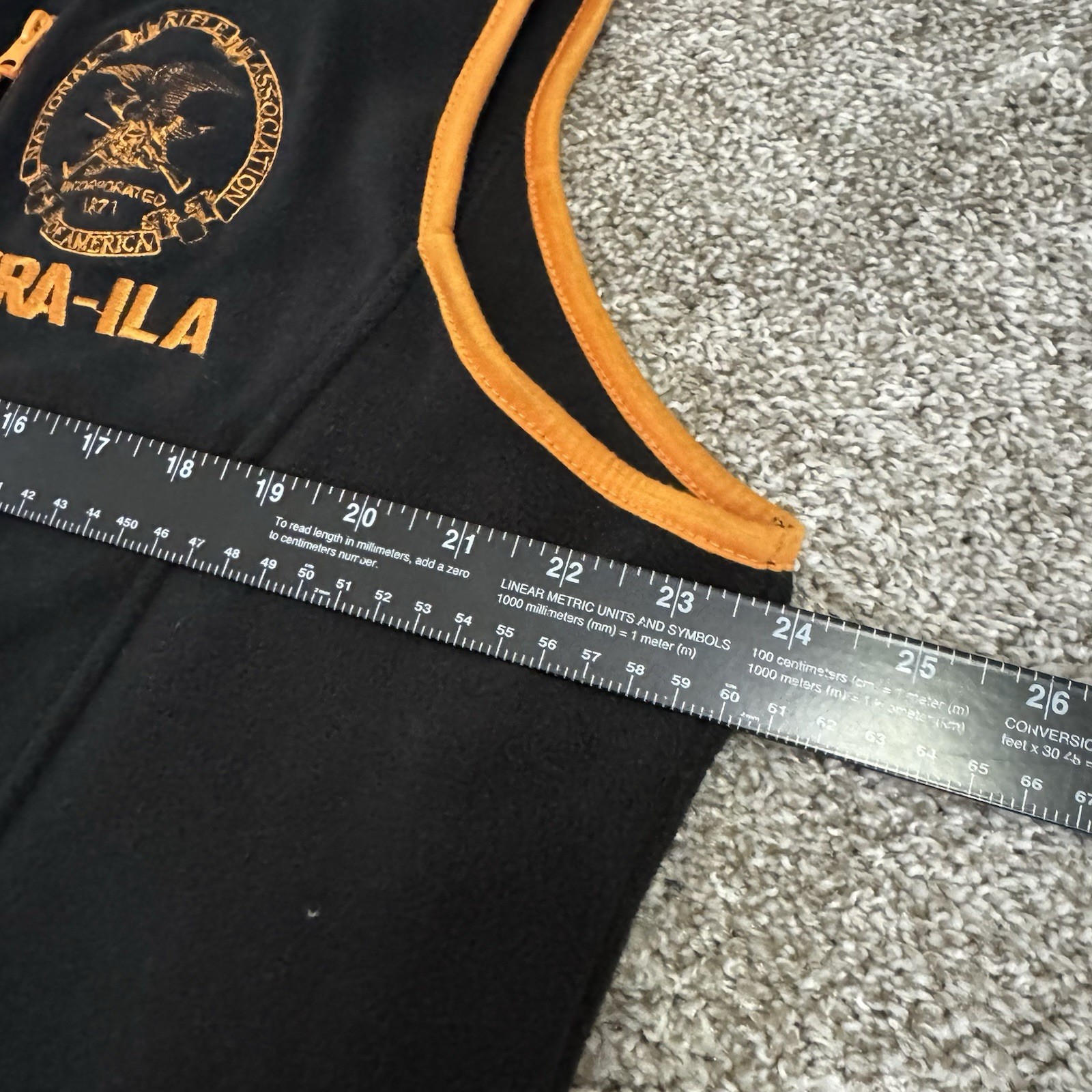 NRA ILA Black National Rifle Association Full Zip Fleece Vest Men’s Size XL