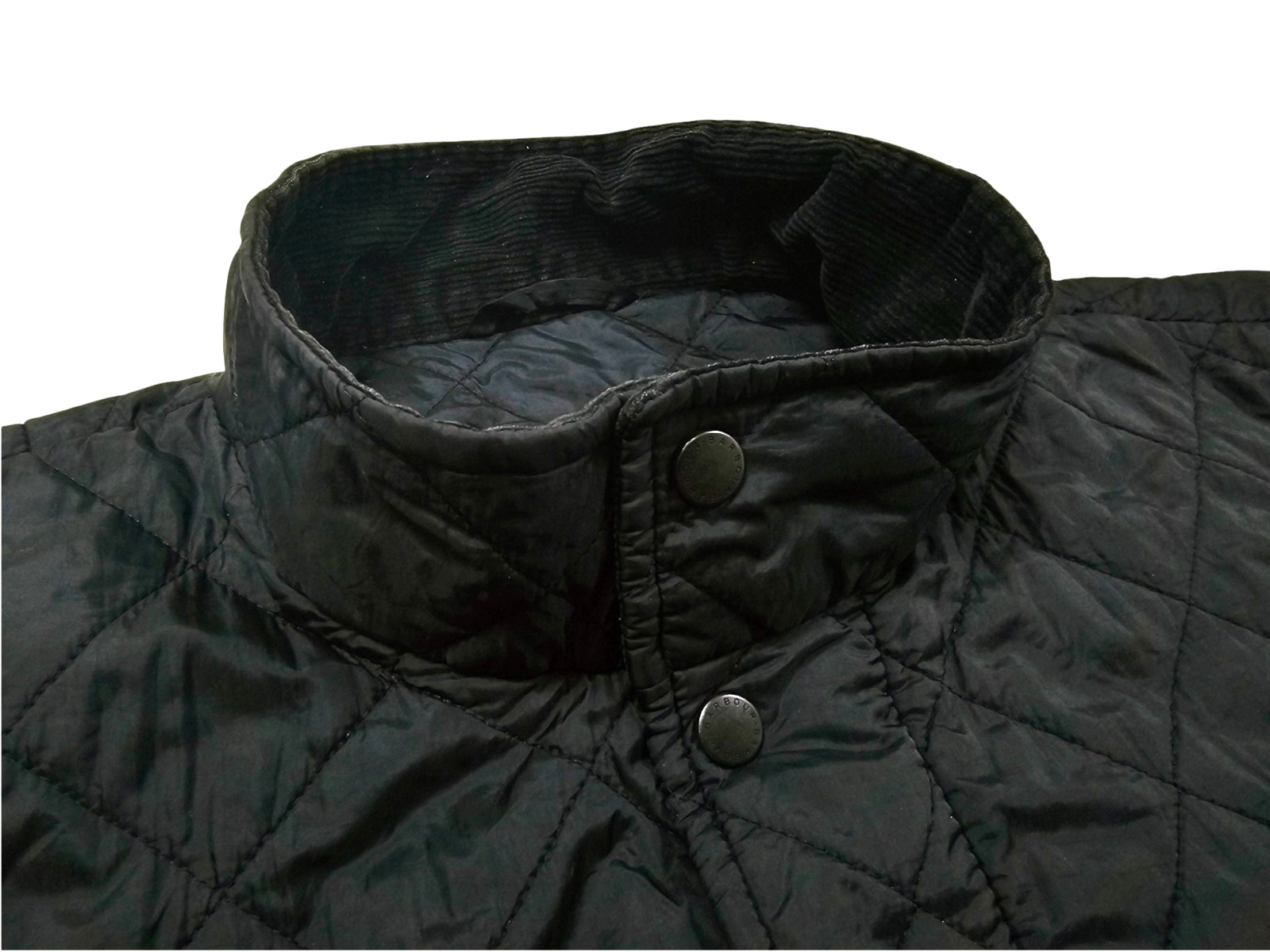 *HOT Men’s BARBOUR @ CHELSEA SPORTS QUILTED Corduroy Collar Zip BLACK Jacket XXL