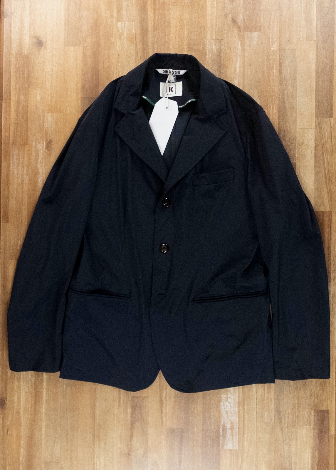 (NO CUSTOMS TAX) KIRED by Kiton Kenji navy blue lightweight nylon jacket XXL