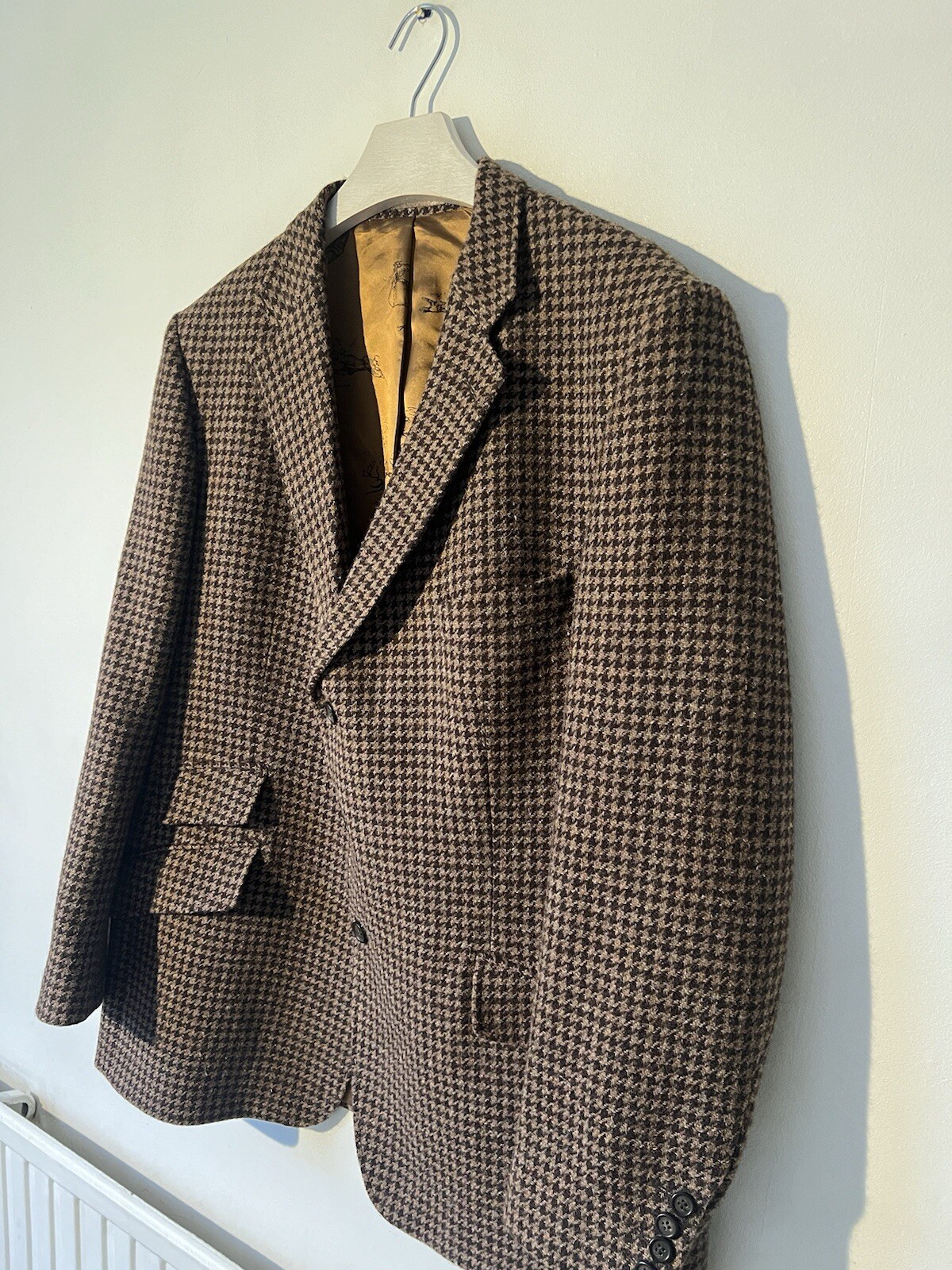 Cordings Tweed Jacket 48R Piccadilly Brown Houndstooth Country Hunt Shoot LNWOT