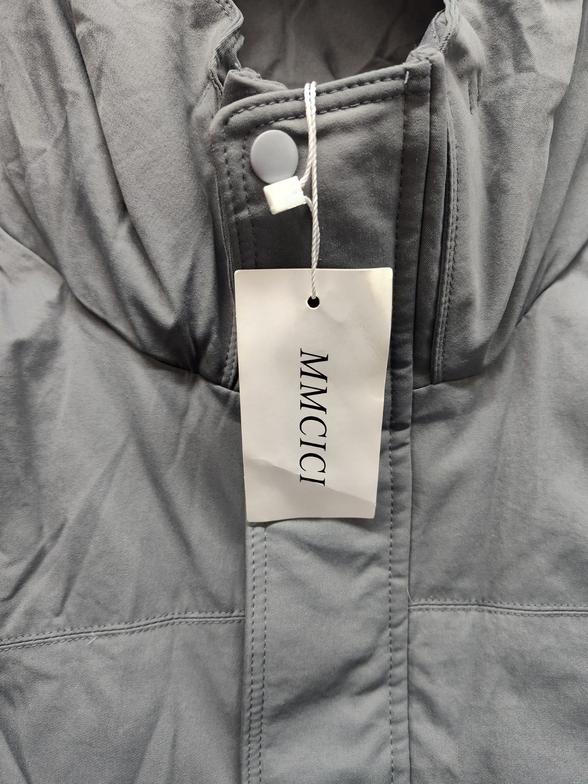 Yes Man Men Puffer Jacket L Gray Colorblock Hooded Winter Insulated Outerwear