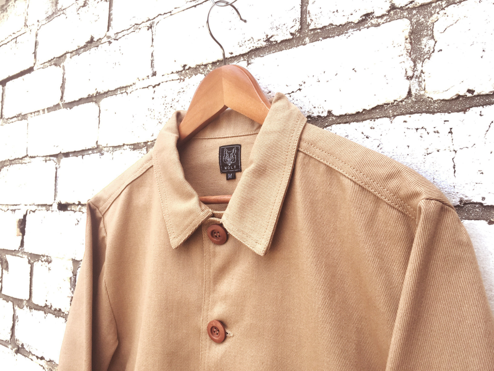 60s Style Desert Sand Beige Cotton Twill Chore Work Jacket – S M L XL 2XL 3XL
