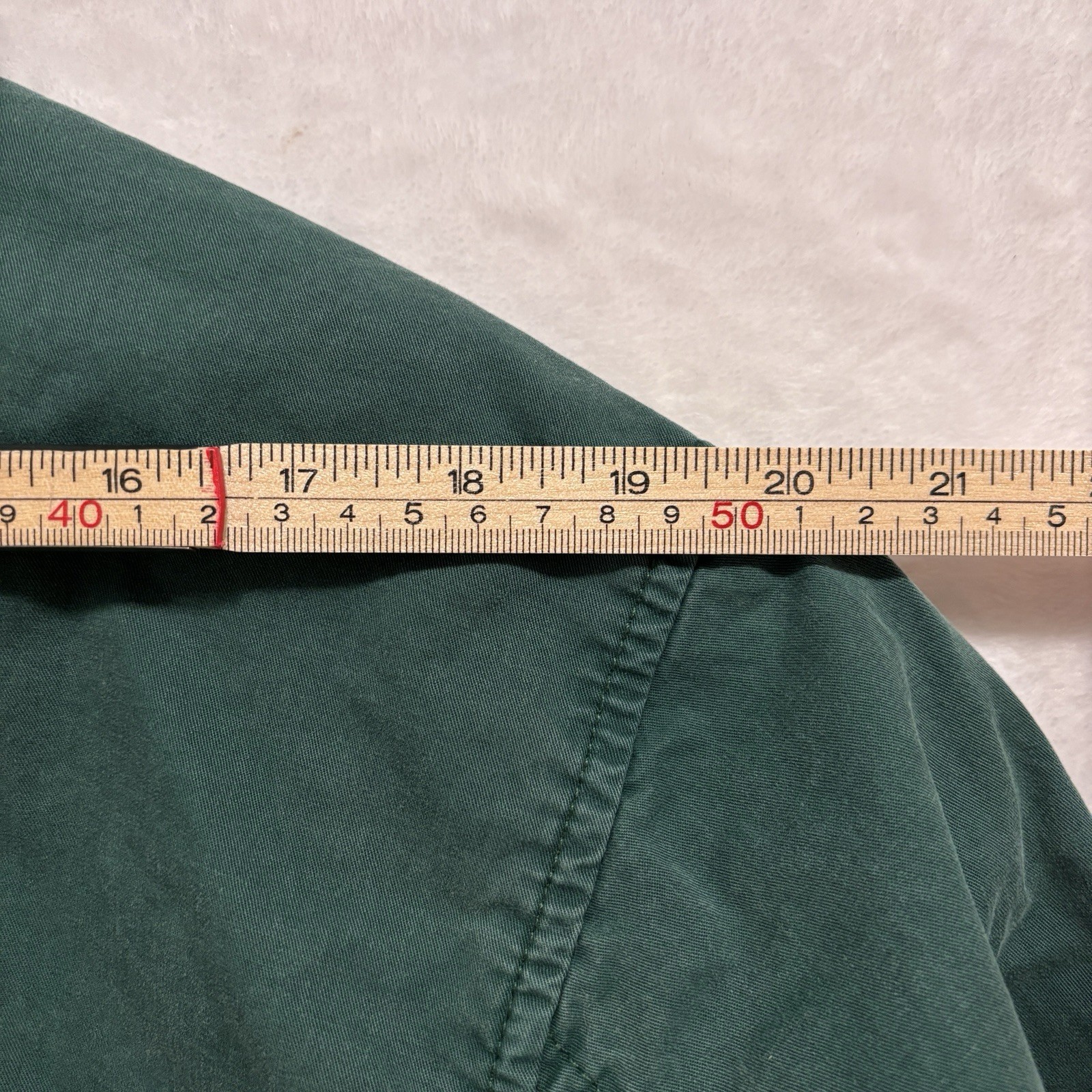 Coach Jacket Green Button Drawstring Hem Pockets Men’s XL Mid-Length