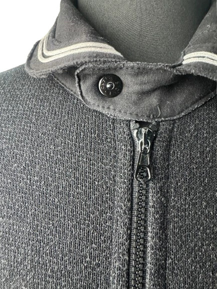 Stone Island Black Striped Zip Neck Sweater
