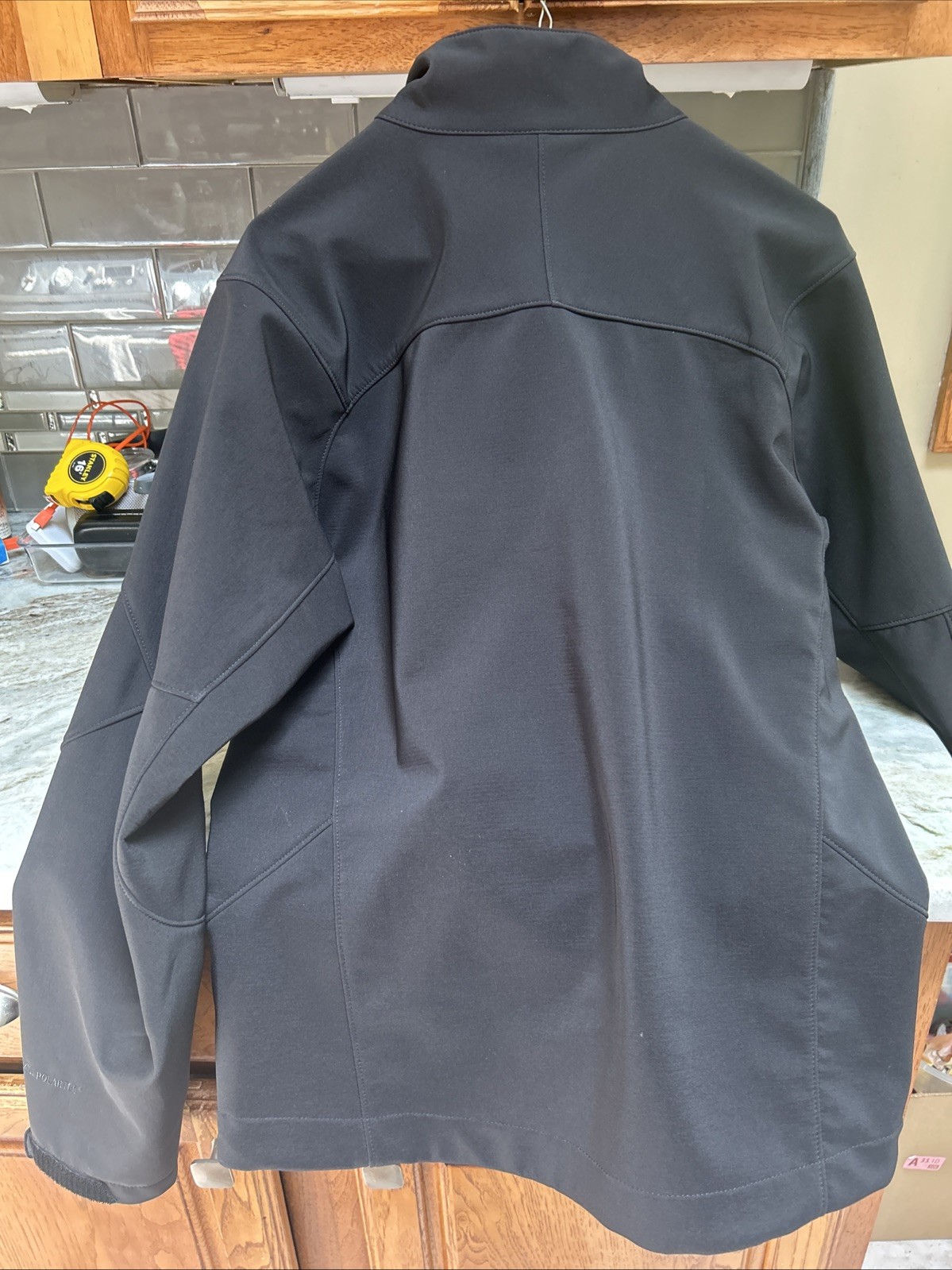 Patagonia Soft Shell Hike Run Jacket Men’s S Fleece Lined Zip Black logo Ski