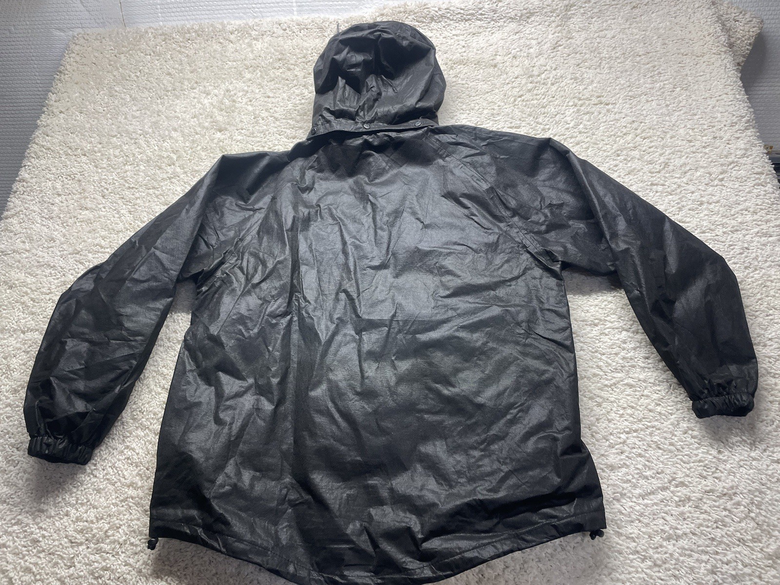 Frogg Toggs Jacket Mens 2XL Black Hooded Rain Waterproof Lightweight Outdoors EC