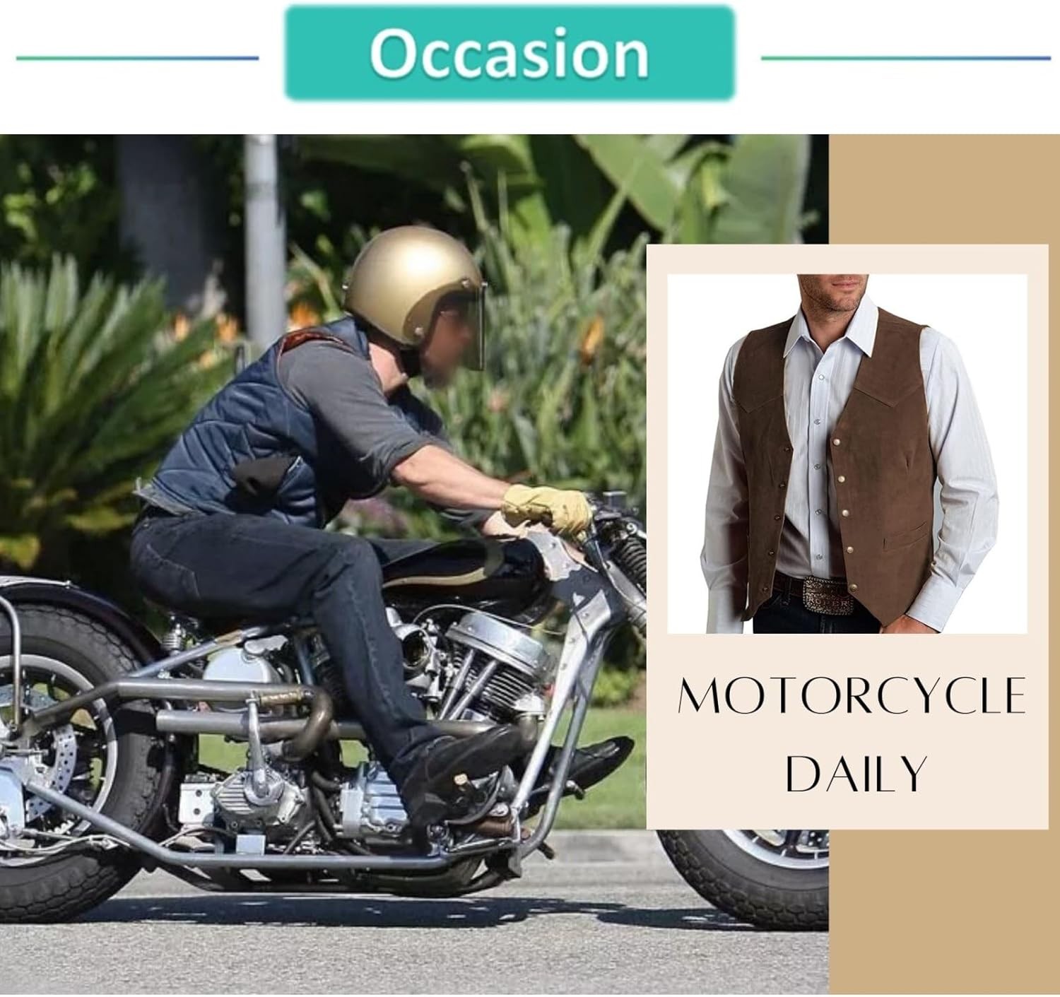 Men’s Suede Leather V-Neck Suit Vest 5 Button Regular Fit Waistcoat Prom Wedding