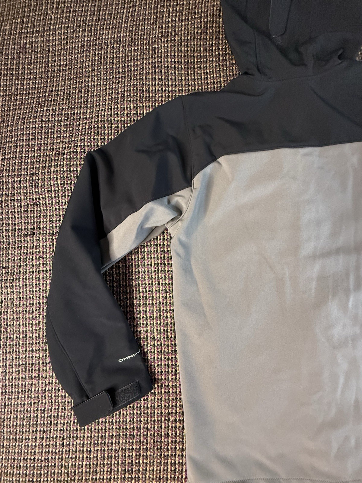 Columbia Omni Wind Hooded Ascender Jacket Gray Black Mens Size S
