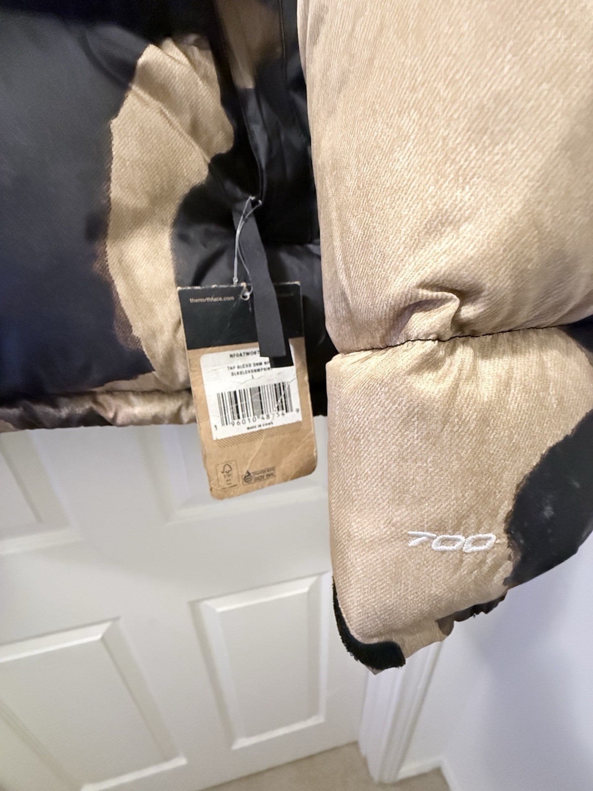 Supreme The North Face bleached denim print Nuptse Puffer