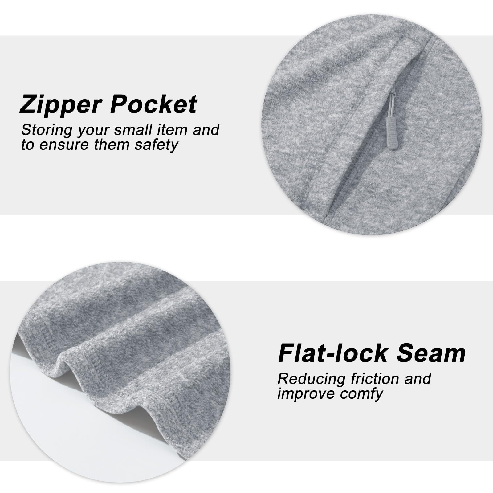 Mens Stand Collar Fleece Jacket Lightweight Full-Zip Warm Coat Casual Sportswear