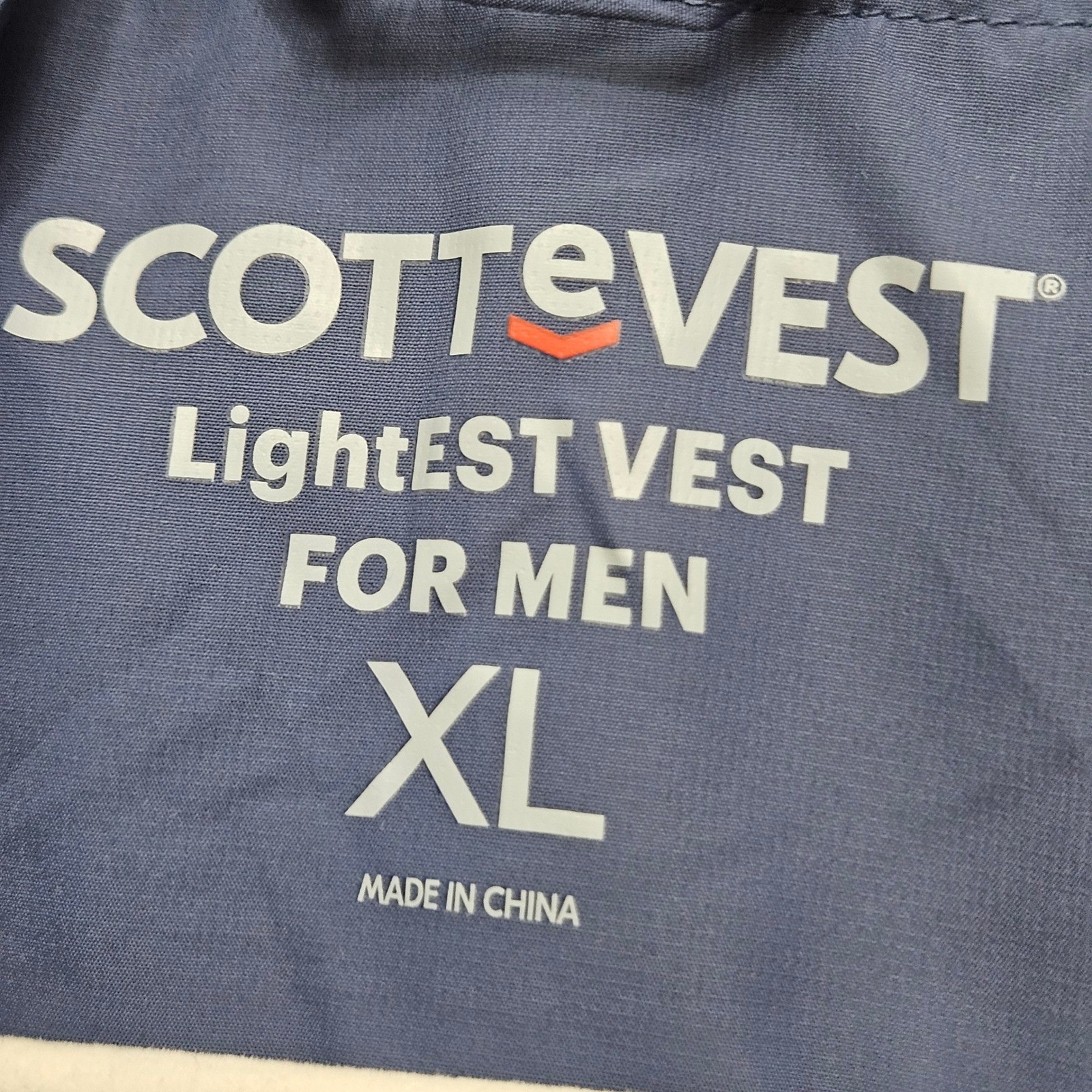 SCOTTeVEST LightEST Vest Men XL Navy Blue 10+ Pockets Travel Tech Utility Gear