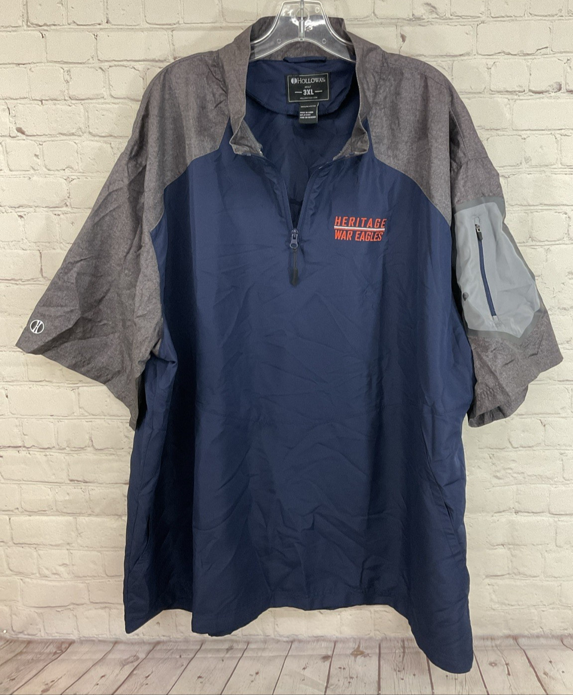 Holloway Adult’s 100% Polyester Short-Sleeve Lightweight Windbreaker Navy XXXL