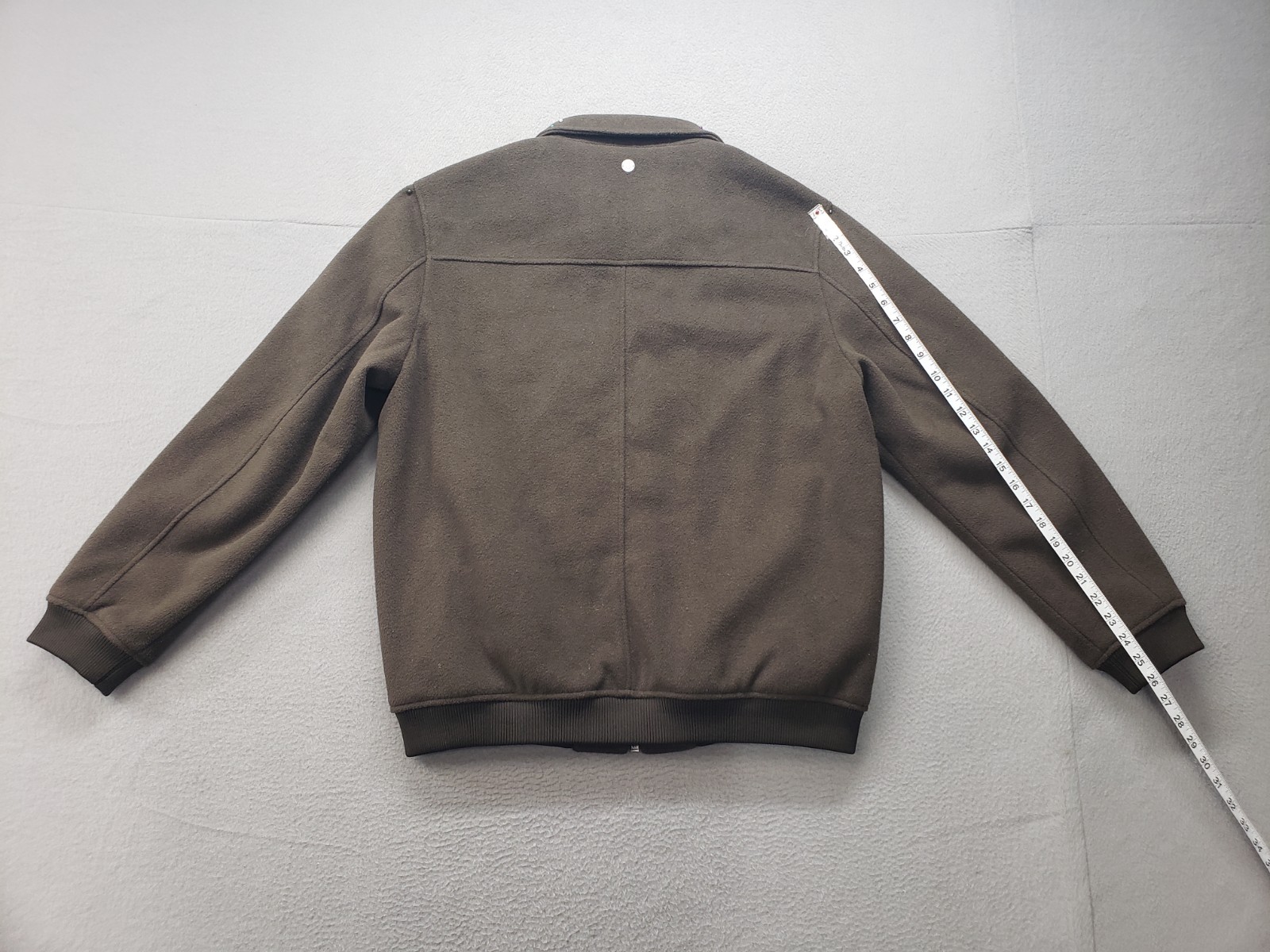 Springfield Men Bomber Jacket XL Olive Green Full Zip Collared Winter Outdoor