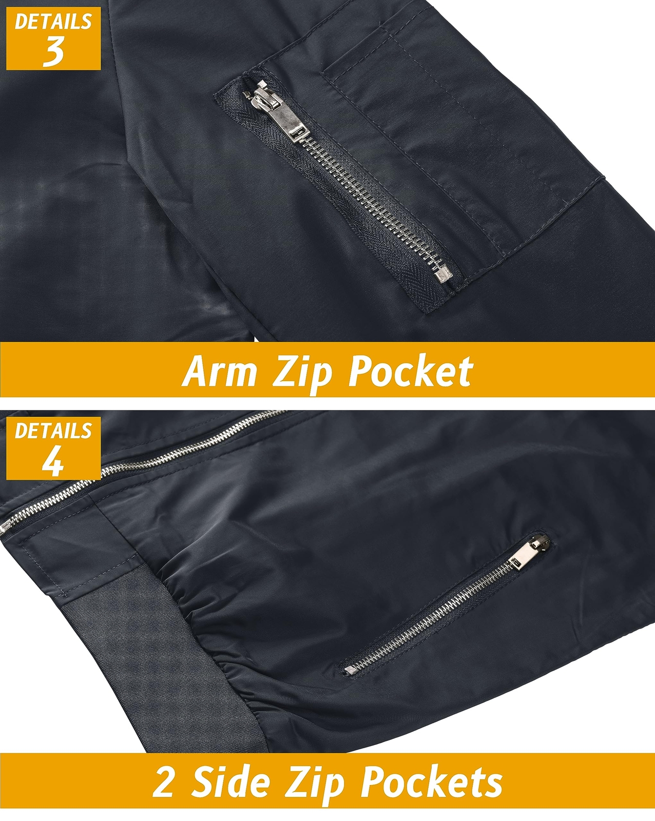 Men’s Thin Bomber Jacket Full-Zip Spring Fall Casual Sportswear Lightweight Coat