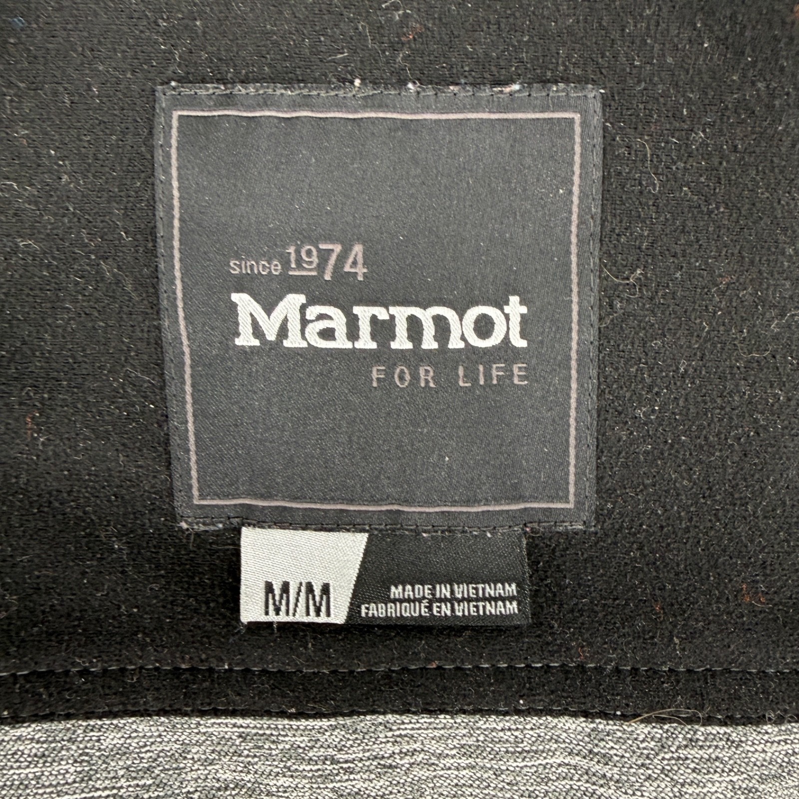 Marmot Grey Softshell Fleece Lined Zip Jacket Coat Outdoor Gorpcore Men M