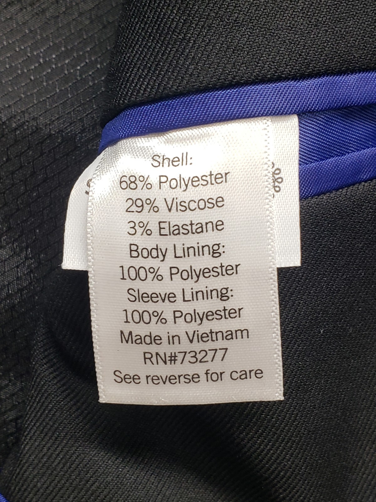 APT 9 Men Blazer Jacket 40L Black Single Breasted Notch Lapel Formal Business