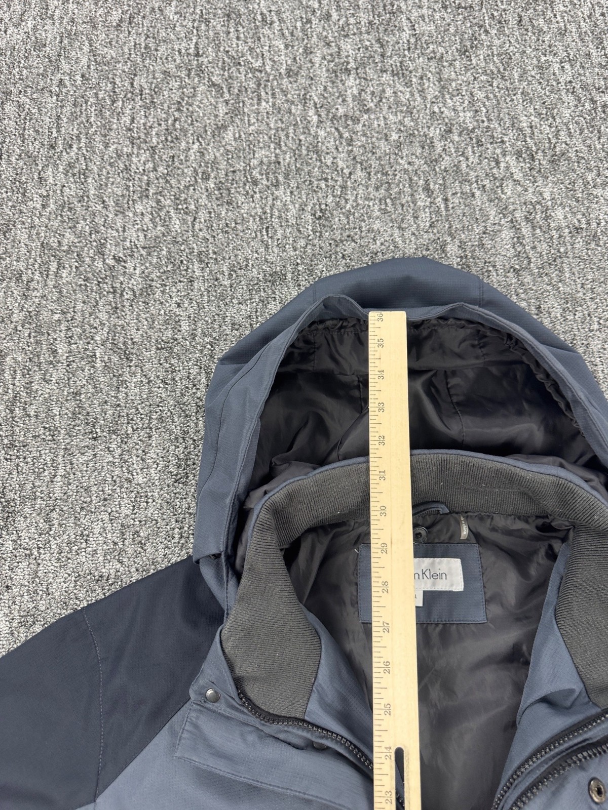 Calvin Klein Jacket Men Large Colorblock Hooded Softshell Windbreaker Ski Coat