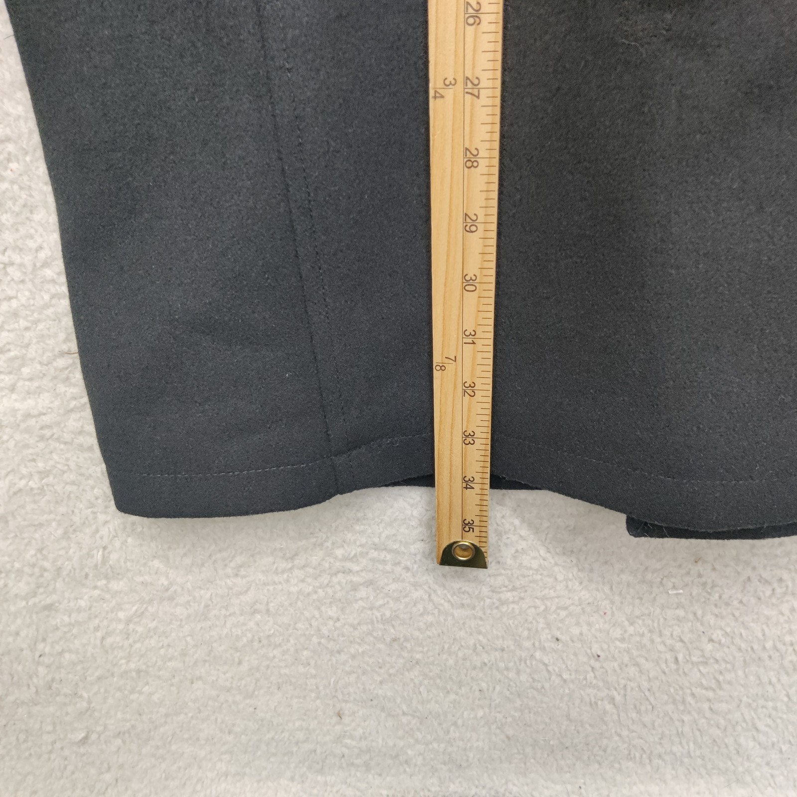 Tahari Peacoat Mens XL Black Wool Blend Business Notch Lapel Double Breasted