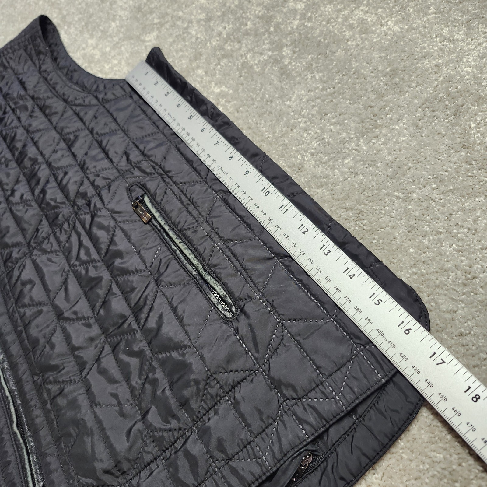 BUGATCHI Quilted Vest Men’s XXL Black Hooded Packable Hood Full Zip UOMO