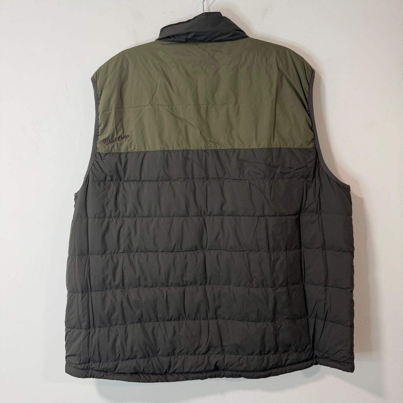 Duck Camp Mens DryDown Vest XXXL Green Camo NEW 800 Fill Reversible Puffer