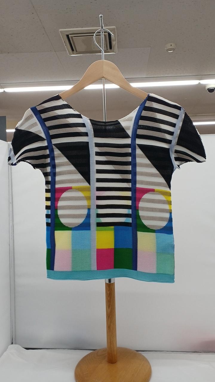 MEISSEY MIYAKE Cutsew F Size Short Sleeve T-Shirt 72cm Chest 40cm Length