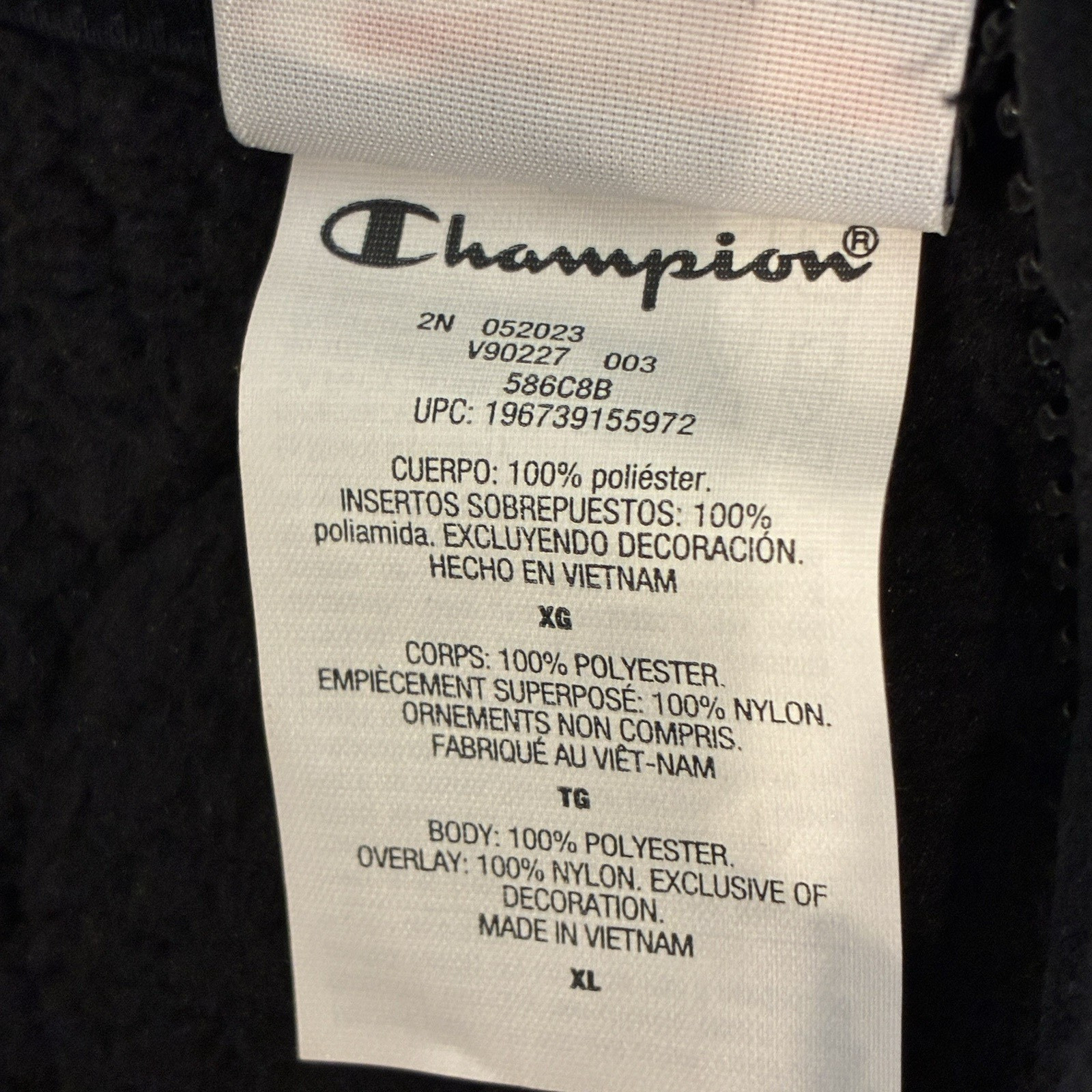 NEW Champion Cozy Shearling Vest Mens Size XL Black Fleece Outerwear Casual $70