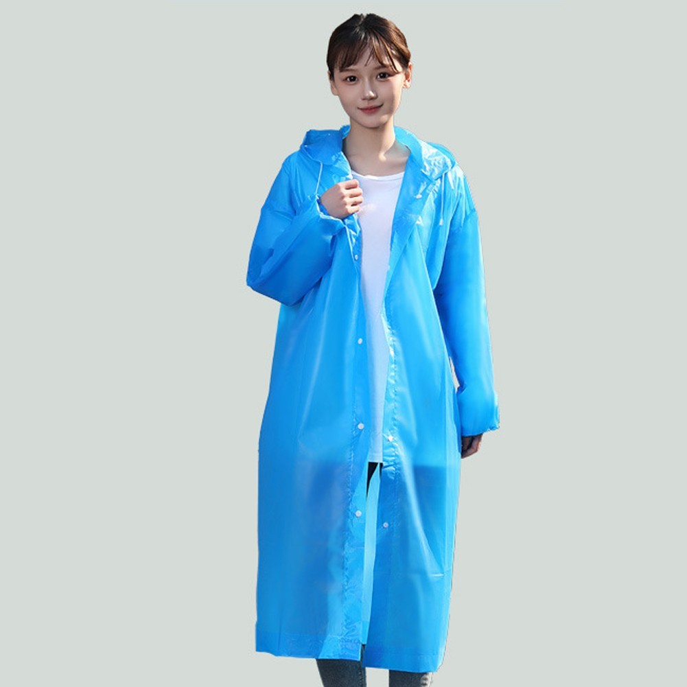 For Adult Thickened Waterproof Raincoat With Hood Long Outdoor Rain