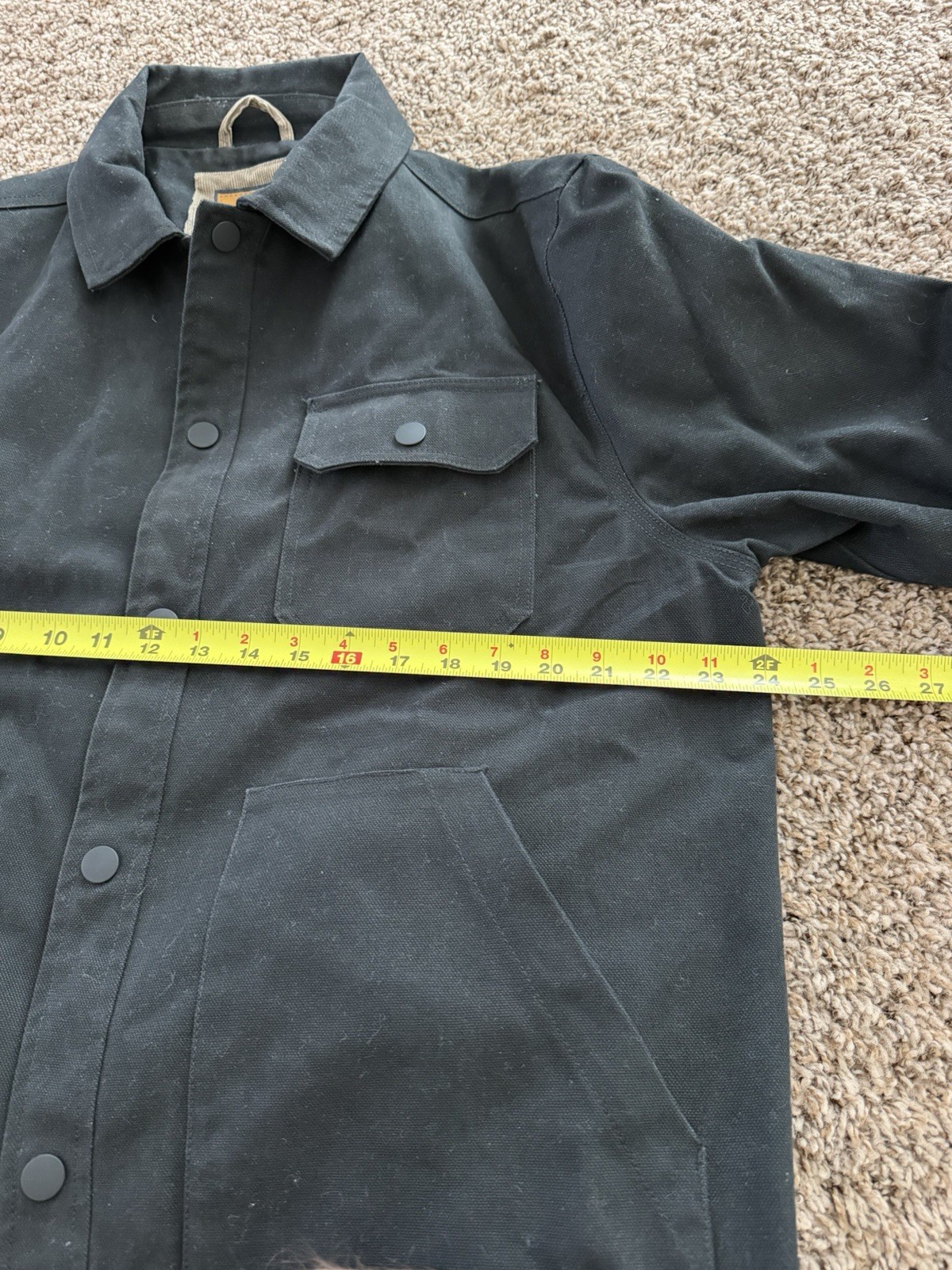 Venado Concealed Carry Shirt Jacket Canvas Black Red Plaid Flannel L Men