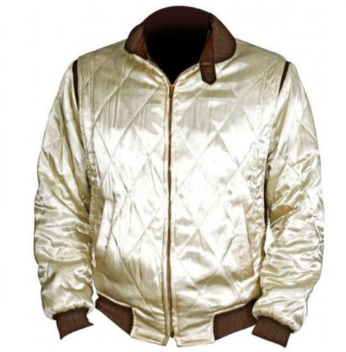 Ryan Gosling Drive Quilted Bomber Satin Jacket with Embroidered Scorpion
