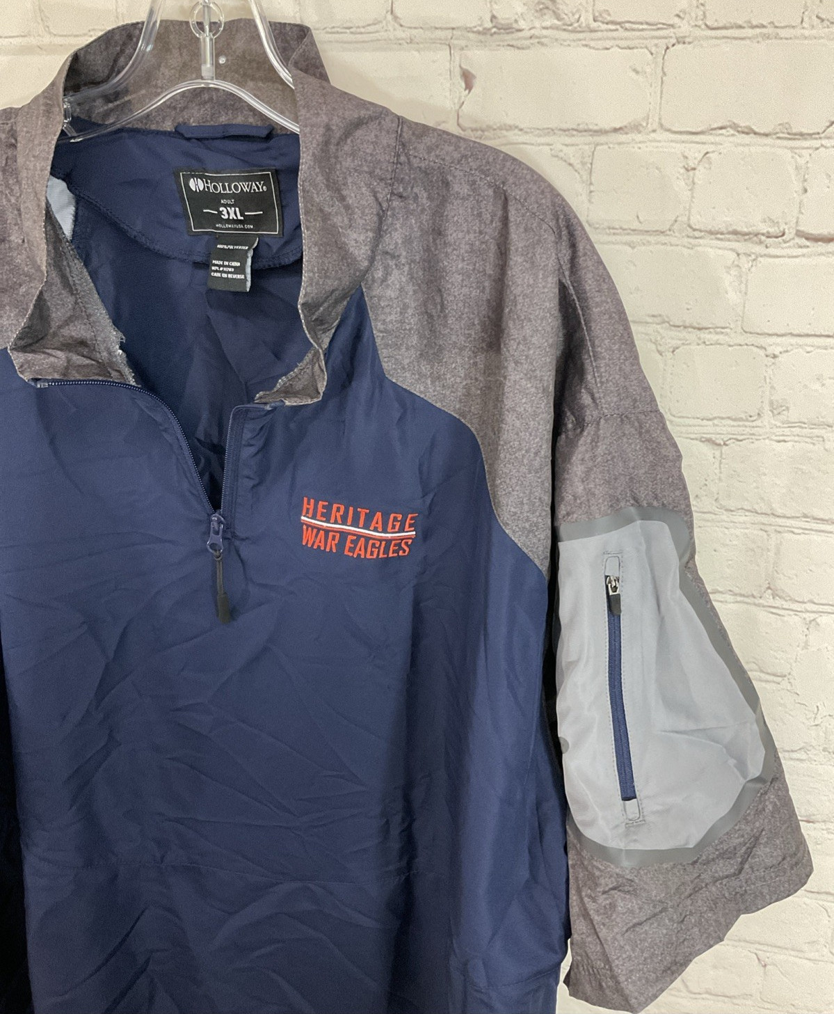 Holloway Adult’s 100% Polyester Short-Sleeve Lightweight Windbreaker Navy XXXL