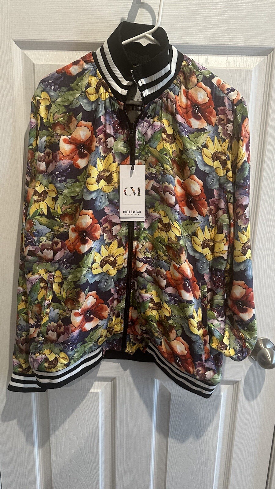Cactus Man Full-Zip Lightweight Multicolor Flowers Jacket Sz XL NWT