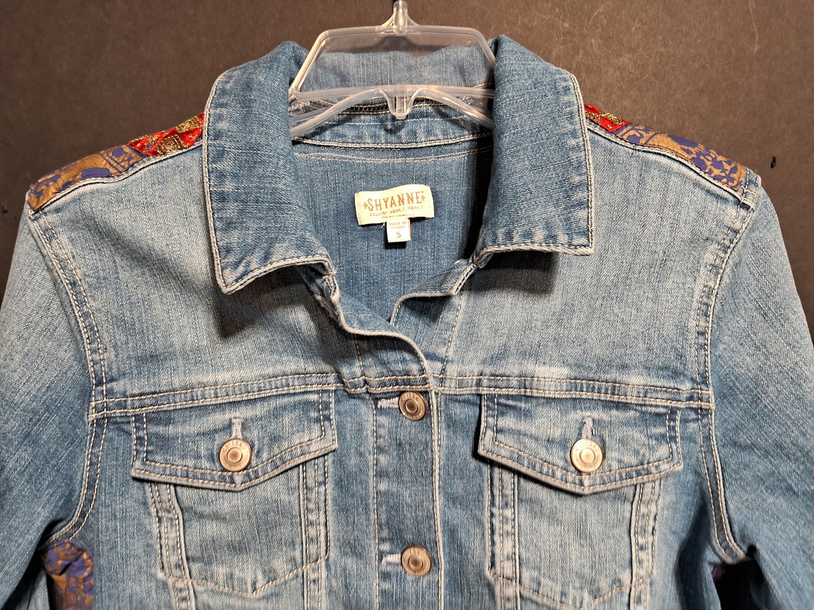 QUEEN Freddy Mercury Unisex Adults Blue Denim Jacket Size S «Show Must Go On «