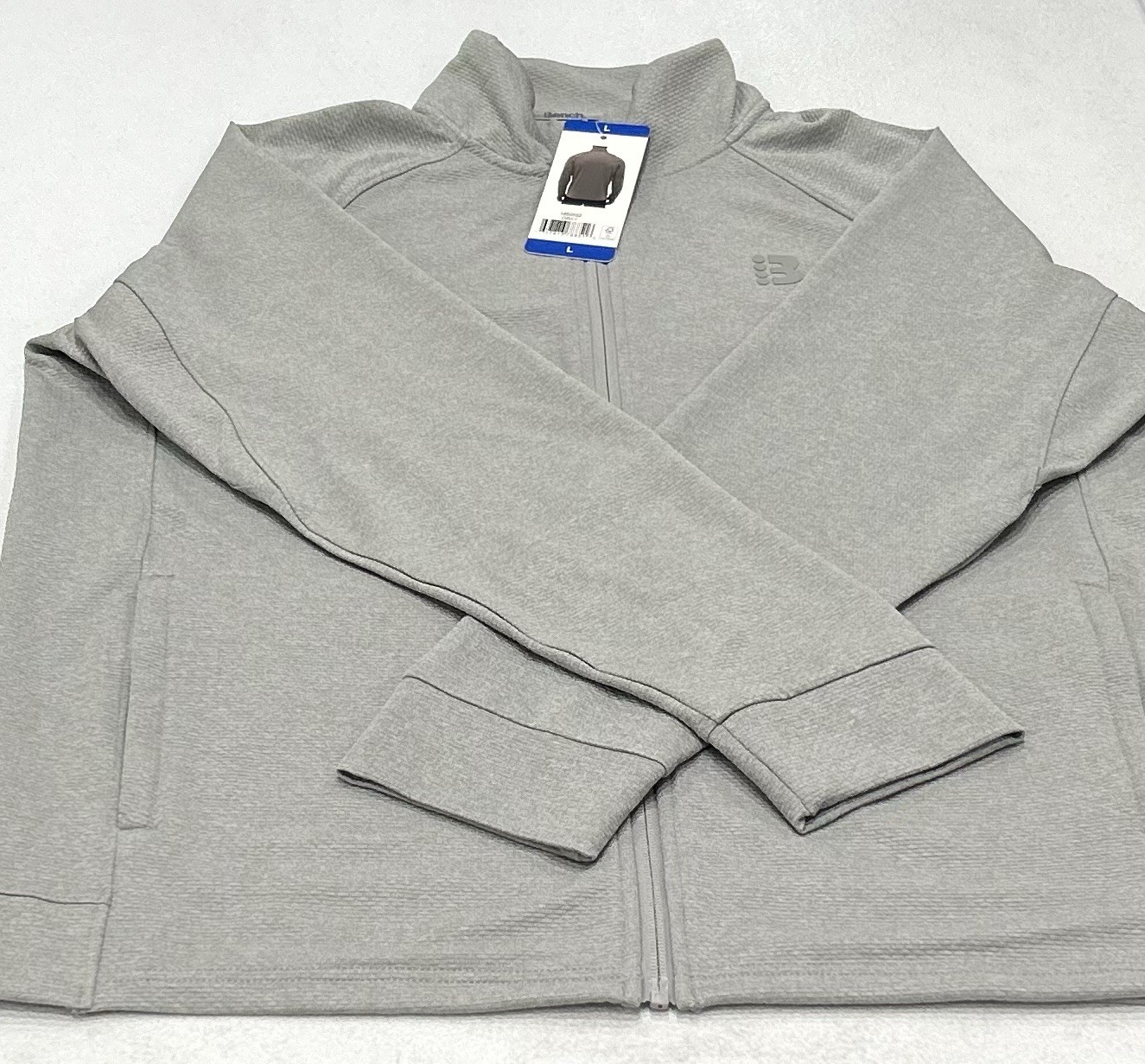 Bench Men’s Urbanwear Moisture Wicking Full Zip Knit Jacket, Gray, Size L