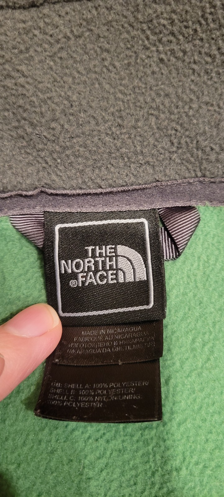 The North Face Green and Gray Fleece Jacket Men’s Size Large Gorpcore Outdoor