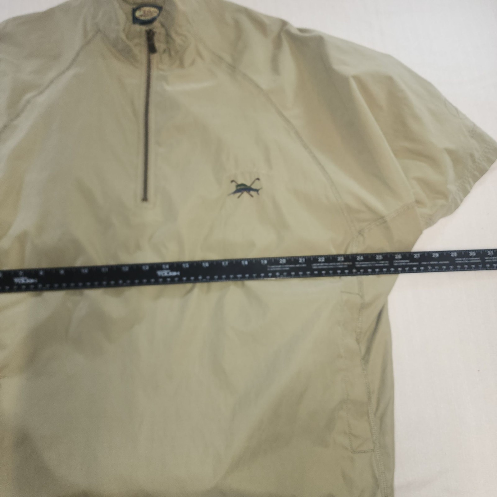 Tommy Bahama Mercedes-Benz Golf Windbreaker Jacket Short Sleeve Tan XL