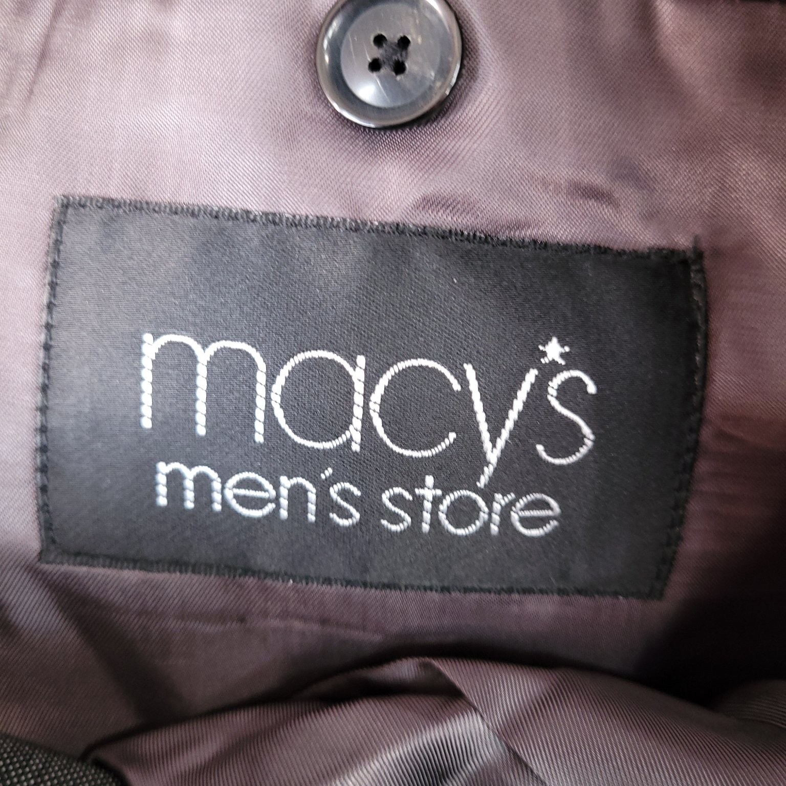 Macy’s Men’s Blazer Gray 38S Wool Dry Clean Only Classic Fit Sport Coat