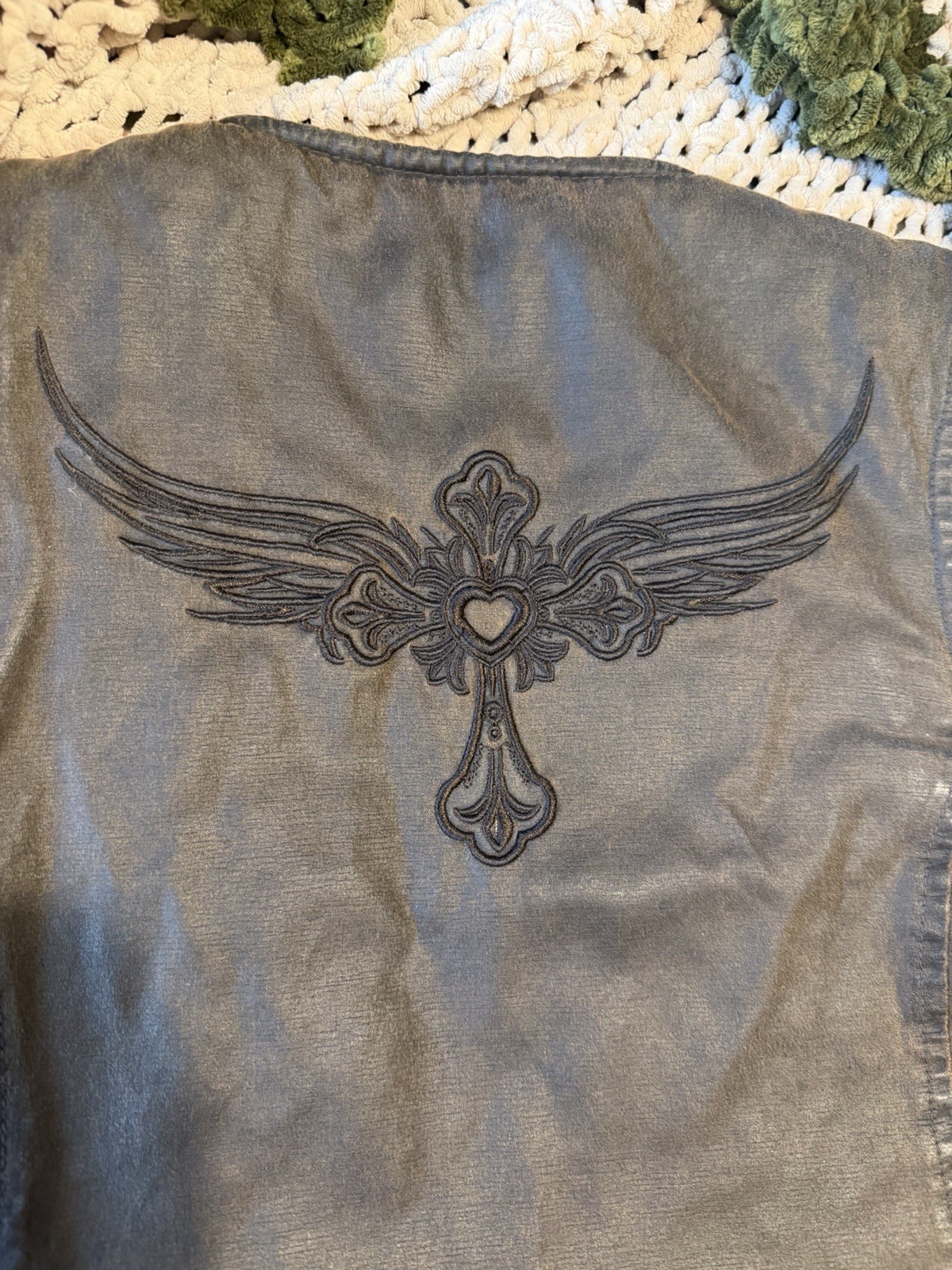 Outback Trading Company Men’s S Gray Zip Front Lined Vest Geometric Pattern