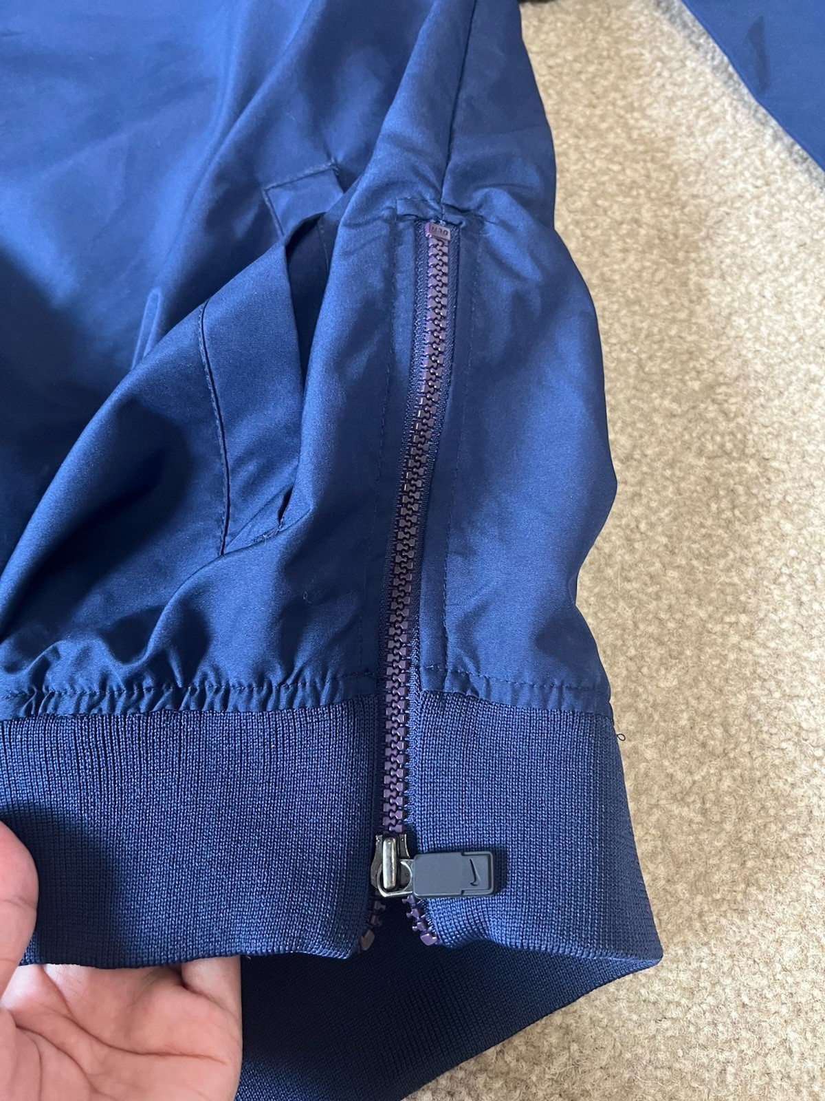 Vintage Nike Team Windbreaker Men S Navy Blue Pullover V Neck
